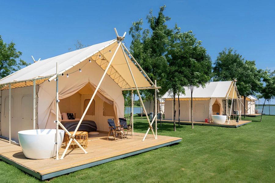 geodesic dome tent glamping