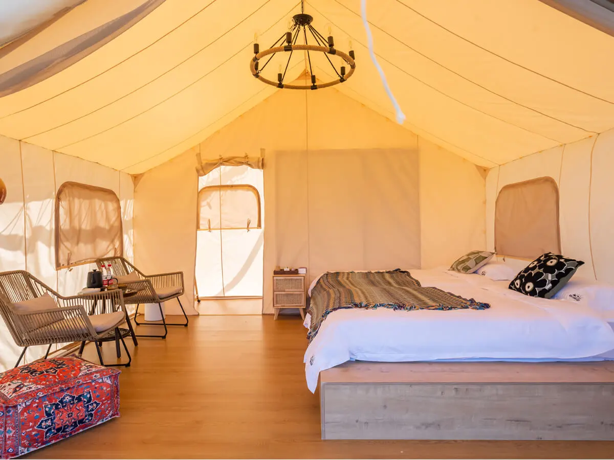 safari tent bed