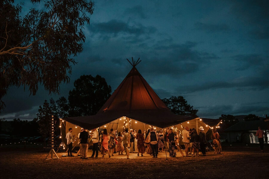 teepee tent with stove