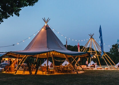 a frame tent