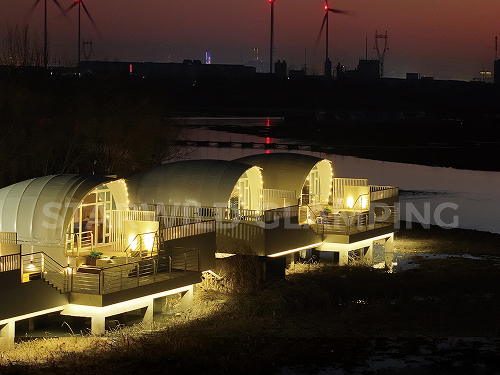 星野上 • 帐篷建筑案例 | 天津北辰曙光水镇心也私汤营地