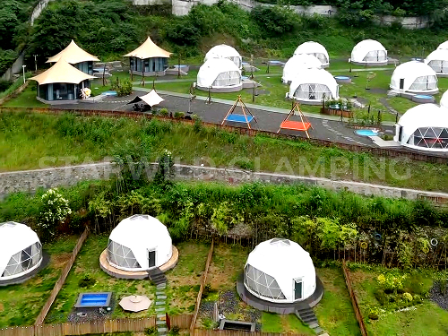 星野上 • 帐篷建筑案例 | 四川乐山温泉山庄一森一拾营地