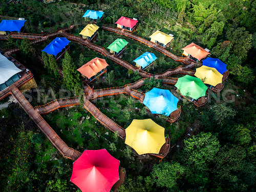 星野上 • 帐篷建筑案例 | 四川龙神沟黄金坝露营地