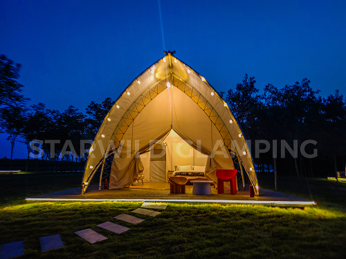 星野上 • 帐篷建筑案例 | 天津东丽在湖边度假营地