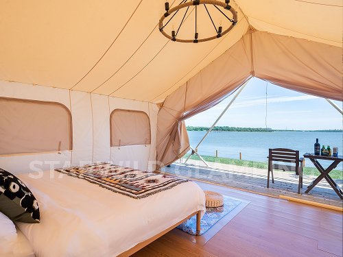 星野上 • 帐篷建筑案例 | 天津东丽在湖边度假营地