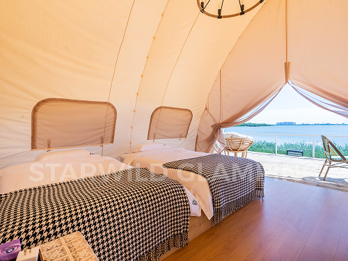 星野上 • 帐篷建筑案例 | 天津东丽在湖边度假营地