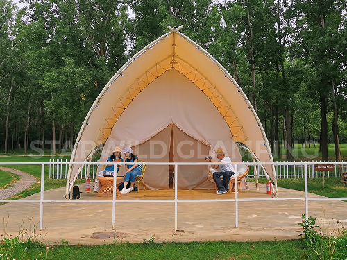 星野上 • 帐篷建筑案例 | 天津东丽在湖边度假营地