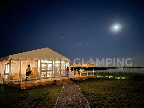 星野上 • 帐篷建筑案例 | 天津东丽在湖边度假营地